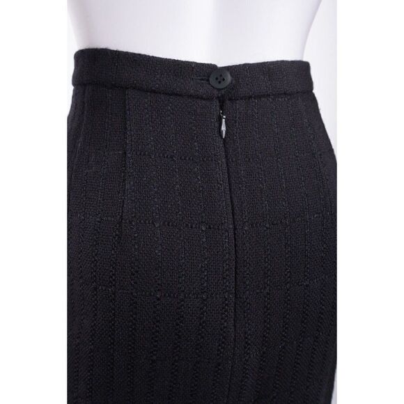 Louis Feraud Women Pencil Skirt Suit Blazer US 8 UK 12 Black Textured Wool Blend - Picture 16 of 16